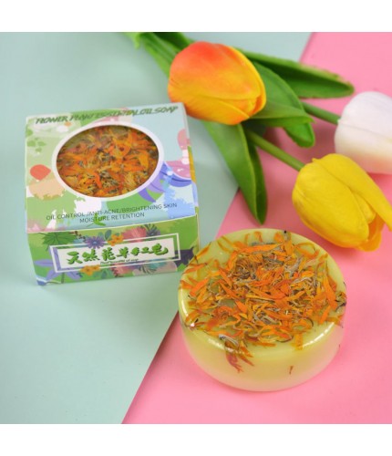 Round Marigold Box Essential Oil Soap Clearance