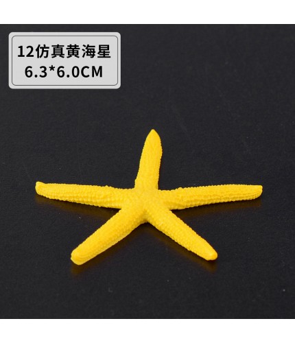 No 12 Simulation Yellow Starfish Large Miniature Resin Coral Craft Supplies
