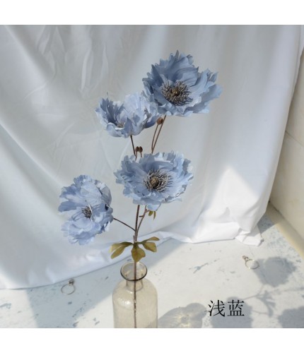 4 Big Poppies Artificial Flower Clearance