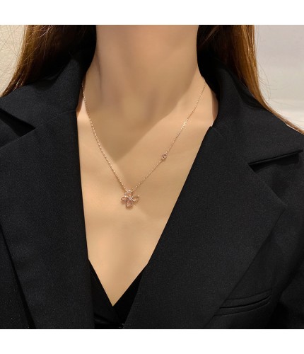 1462# Butterfly Clavicle Chain Korean style Necklace Clearance