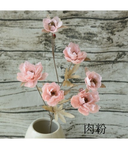 6 Peony Meat Powder Artificial Flower Clearance