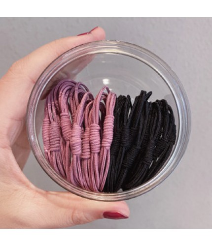 2# Pink And 20 Black Hair Bands Clearance