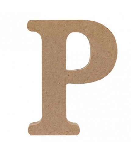 Log15 Thick P Wooden Alphabet Craft Letter