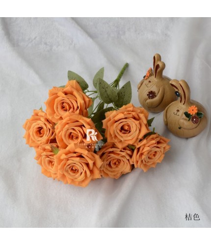 9 Diamond Rose Artificial Simulation Flower Clearance