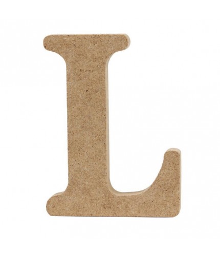 Log15 Thick L Wooden Alphabet Craft Letter