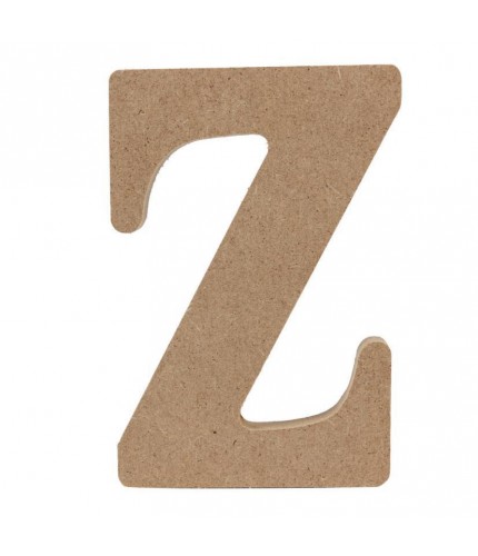 Log15 Thick Z Wooden Alphabet Craft Letter