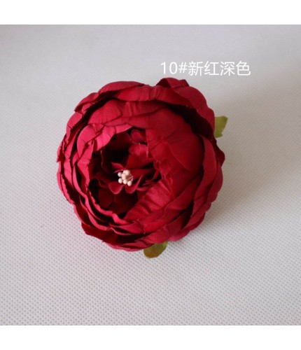 10# Deep Red Artificial Peony Head Clearance