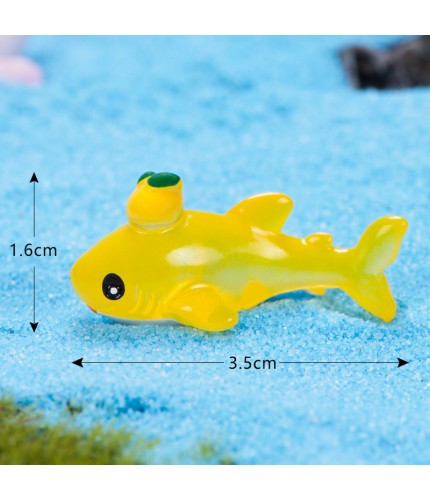 2 - Yellow Lemon Whale Sea Animal Microlandscape Miniature Crafts
