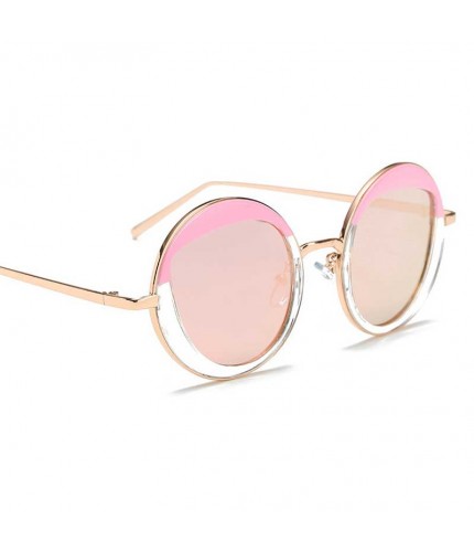 Circular Pink & White Sunglasses