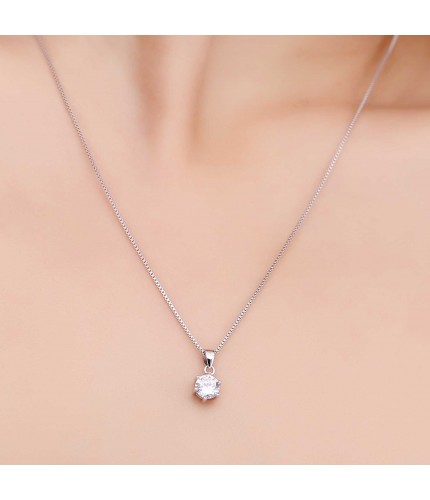 Crystal Drop Polished Necklace