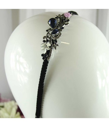 Gardenia Blue Crystal Headband